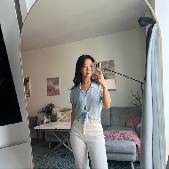 Aritzia tie waist blouse - Picture 5 of 5